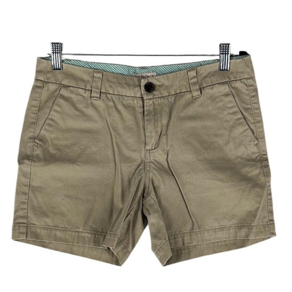 Merona Khaki Shorts Button/Zip Closure Front and Back Pockets Women's Size 4